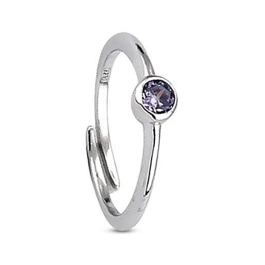 Boccadamo anello solitario in donna gaya argento 925- zirconi