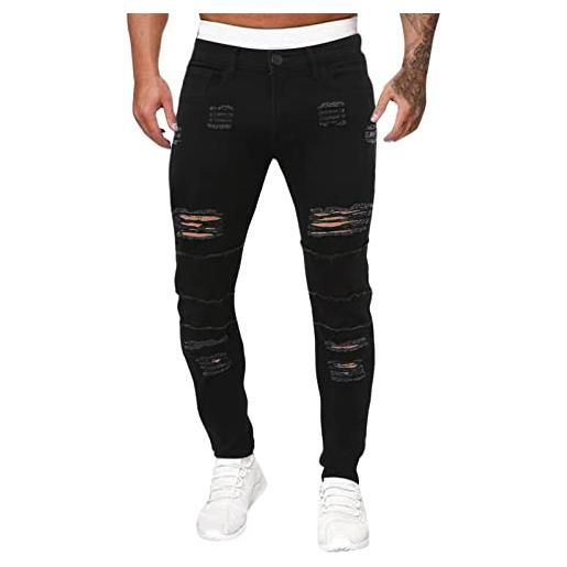 Kobilee jeans uomo regular strappati y2k pants neri skinny pantaloni jeans hip hop elasticizzati jeans baggy larghi leggeri jeans y2k offerta slim fit