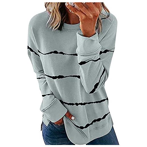 FANGJIN maglione da donna a maniche lunghe, a01 grigio. , m