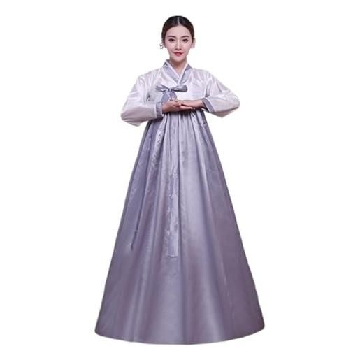 Yellcn abbigliamento tradizionale coreano abito hanbok for donne ancient palace robe v-neck national performance kimono (color: 4, size: m)