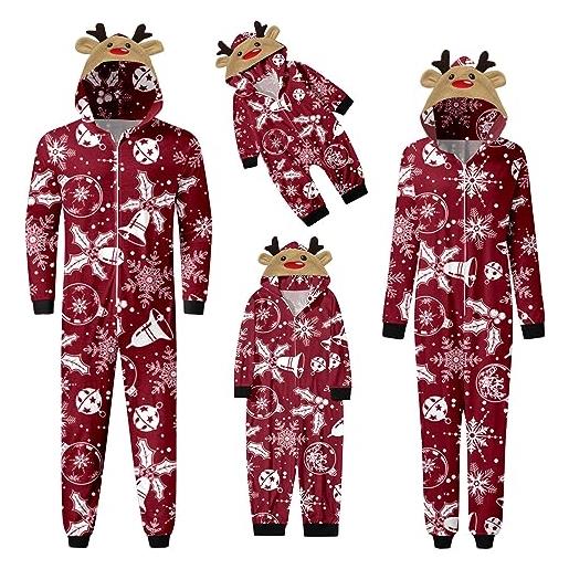 LDZYXY pigiama natale famiglia christmas pyjama jumpsuit tuta da alce in manica lunga per uomo donna cane, christmas pyjama set invernali indumenti da notte (mamma, 01, m)