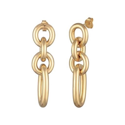 Elli orecchini donne orecchini pendenti catena elemento colore oro