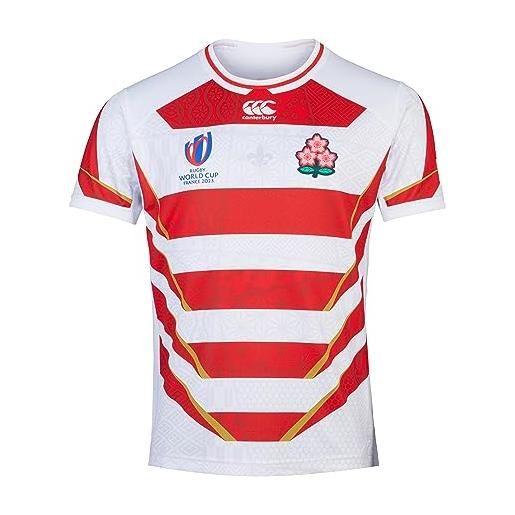 Canterbury japan rwc2023 replica home maglia per uomo, bianco o rosso, l