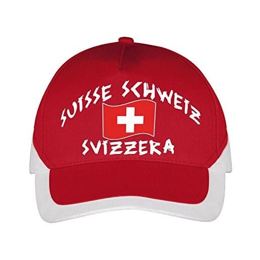Supportershop svizzera, cappello uomo, rosso, m