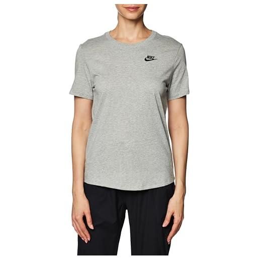 Nike t-shirt da donna club essentials grigio taglia s codice dx7902-063