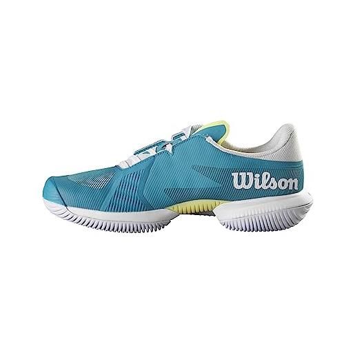 Wilson kaos swift 1.5, sneaker donna, algiers blue/white/sunny lime, 35 eu