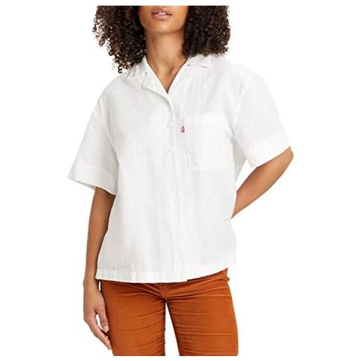 Levi's short sleeve ari ss resort shirt neutrals, neutro, l donna