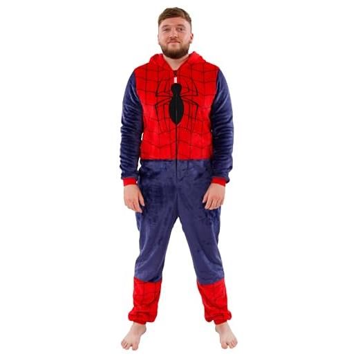 Marvel tutine per uomini | spiderman tutina da uomo | costume spiderman per adulti | merchandise ufficiale spiderman | xx-large