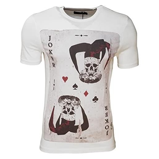 Religion clothing joker card - maglietta da uomo, bianco, xl