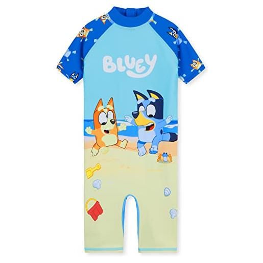 Bluey costume intero costume piscina bambina 18 mesi-8 anni costume bambina mare nuoto spiaggia costumi da bagno bingo costumini muta per bambine (rosa/blu, 2-3 anni)