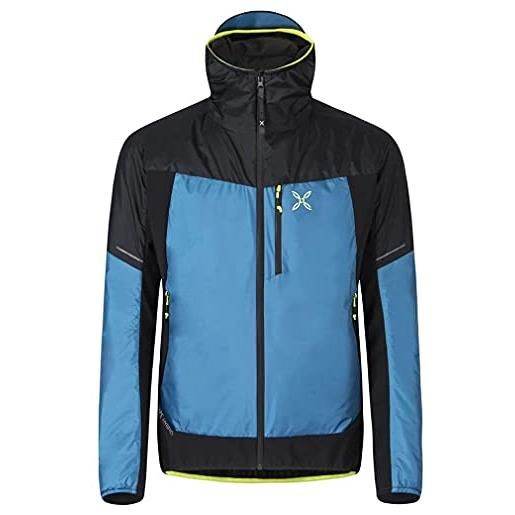 MONTURA escape hybrid jacket mjak79x 8370f colore blu ottanio giallo fluo giacca ibrida ideale per attività outdoor come ski alp alpinismo arrampicata m