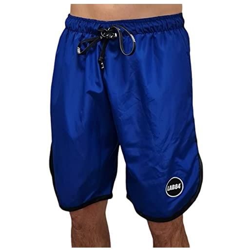 Generic lab84 pantaloncini corti costume shorts da mare sport s23 shm1002black royal (medium)