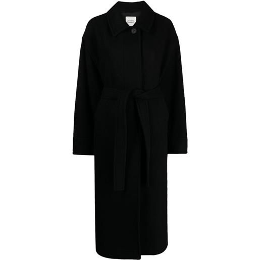 STUDIO TOMBOY cappotto monopetto con cintura - nero