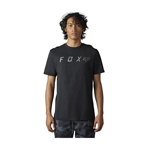 Fox Racing maglietta a maniche corte absolute premium alta qualità, nero/nero, m uomo