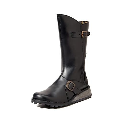 Fly London mes, stivali con fibbia donna, nero 060, 37 eu