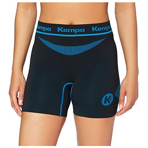 Kempa attitude pro shorts, damen donna, nero/Kempablue, xs/s