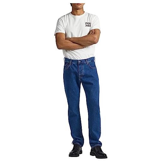 Pepe Jeans byron, jeans uomo, blu (denim-mm2), 32w / 32l