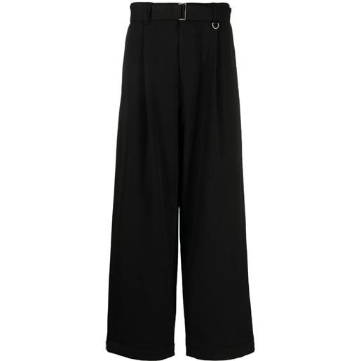 SONGZIO pleated belted wide-leg trousers - nero