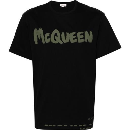 Alexander McQueen t-shirt con stampa graffiti - nero