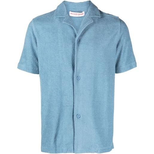 Orlebar Brown camicia howell - blu