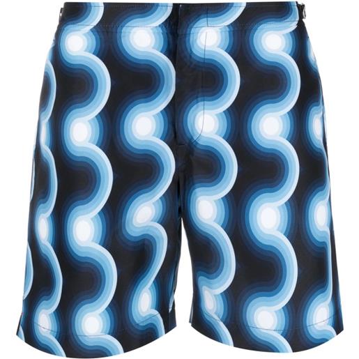 Orlebar Brown costume da bagno con stampa astratta - blu