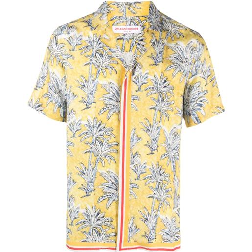 Orlebar Brown camicia con stampa - giallo