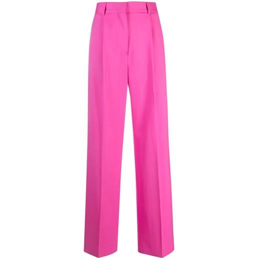 MSGM pantaloni dritti con pieghe - rosa