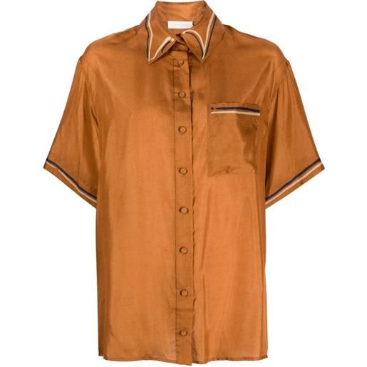 ZIMMERMANN camicia con stampa alight - arancione