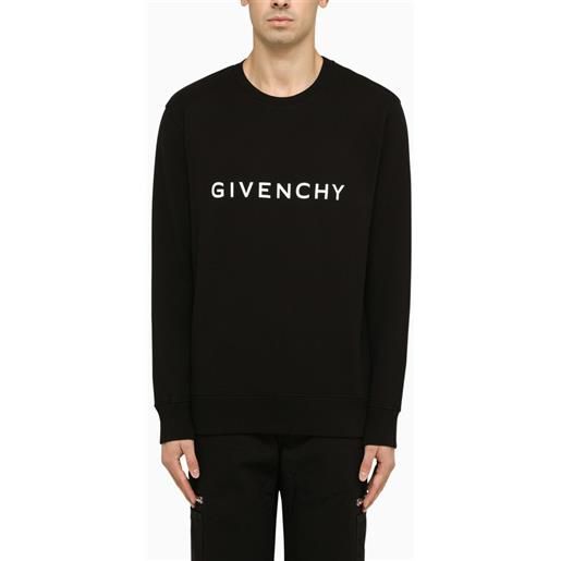 Givenchy felpa girocollo nera logata