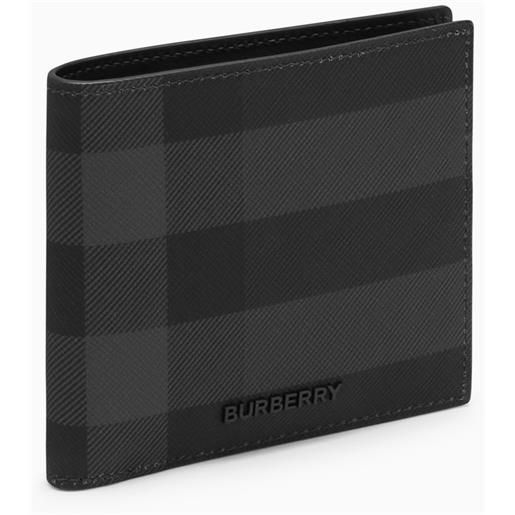 Burberry portafoglio grigio motivo check