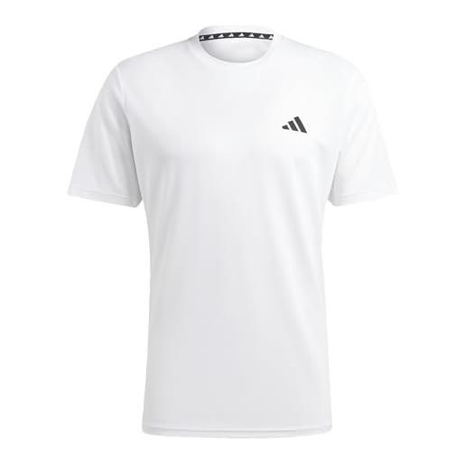 adidas ic7429 tr-es base t t-shirt uomo dark blue/white taglia s