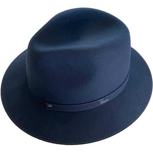 Panizza matera amiata cappello arrotolabile feltro coniglio, blu navy, tg 57