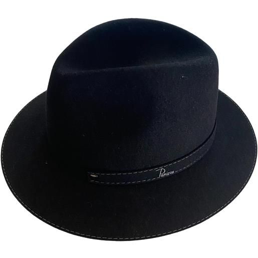 Panizza matera amiata cappello arrotolabile feltro coniglio, nero, tg 55