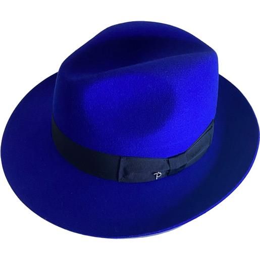 Panizza pistoia cappello feltro lana chianti, blu elettrico, tg 57