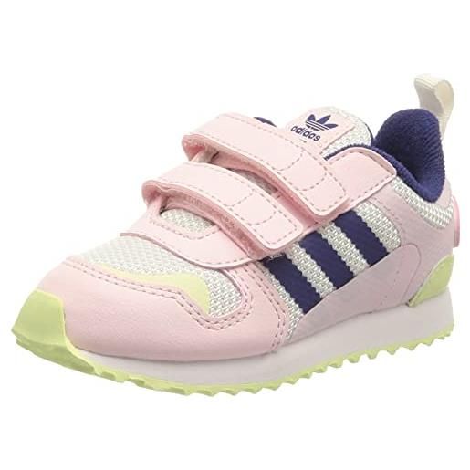 Adidas zx 700 hd cf i, scarpe da ginnastica basse unisex - bambini e ragazzi, rosa chiaro/indaco legacy/bianco, 21 eu
