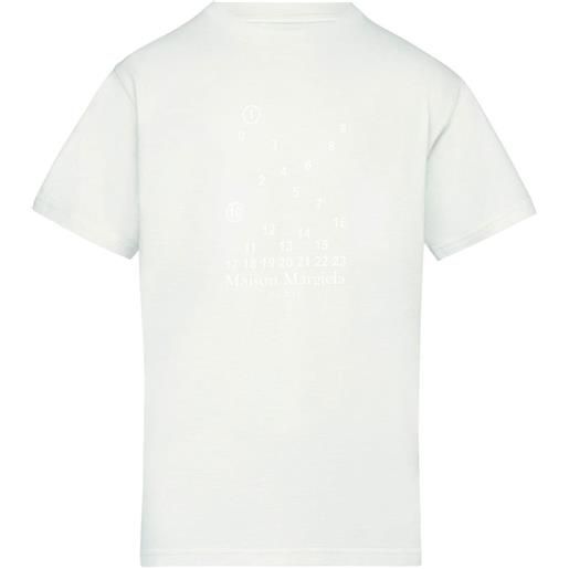 Maison Margiela t-shirt numeric con stampa - bianco