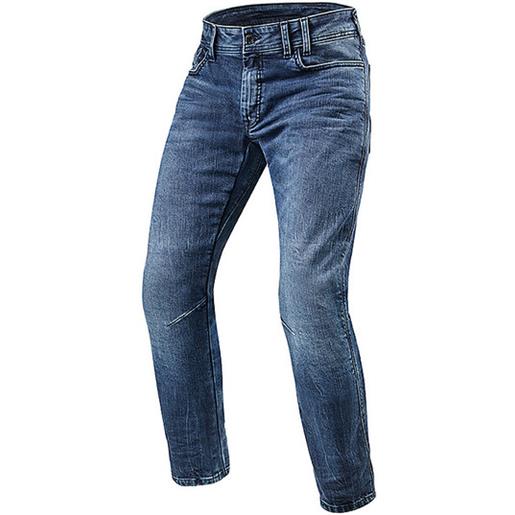 Rev'it pantaloni jeans moto Rev'it detroit tf medium blu accorciati