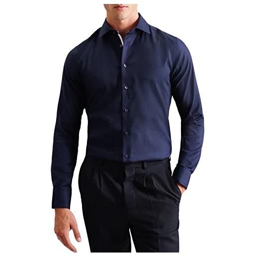 Seidensticker camicia x-slim fit manica lunga, blu scuro, 38 uomo
