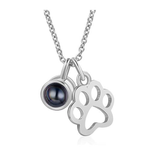 Eusense Collana Con Zampa Di Cane – Ciondolo In Argento Sterling 925 Per Amanti Degli Animali