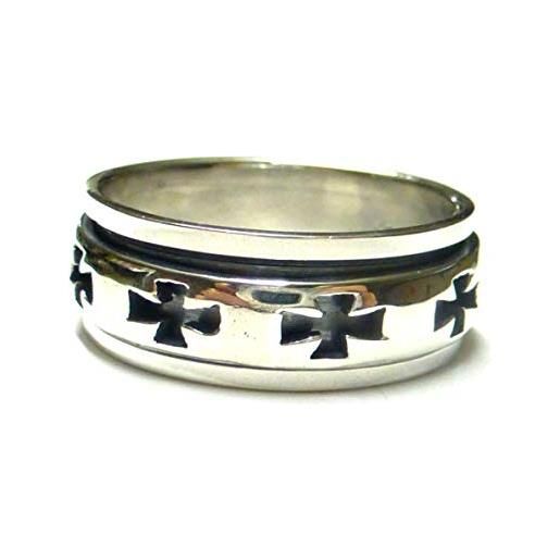 Silberschmuck - BG anello da uomo, anello in argento, anello da spinning, parte interna 64/66, regalo, gioielli, anelli per uomo e argento sterling, 66 (21.0), cod. Art. 2410