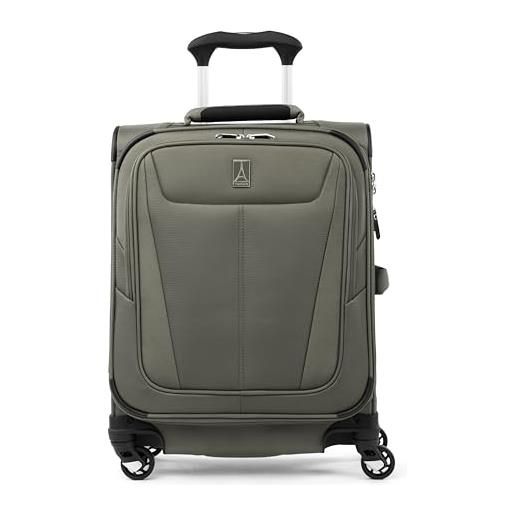 Travelpro maxlite 5 bagaglio a mano espandibile con lato morbido con 4 ruote piroettanti, valigia leggera, uomo e donna, internazionale, verde ardesia, bagaglio a mano 49 cm