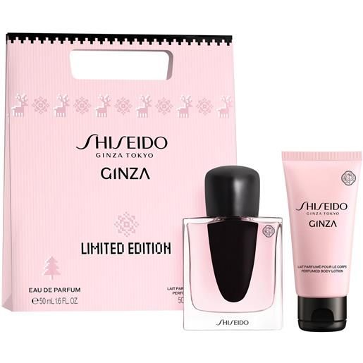 Shiseido ginza shopping bag kit set profumi e prodotti da bagno 2 pz femmina