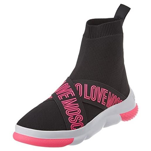 Love Moschino ja15224g0fizh00a35, sneaker da donna, nero, 35 eu