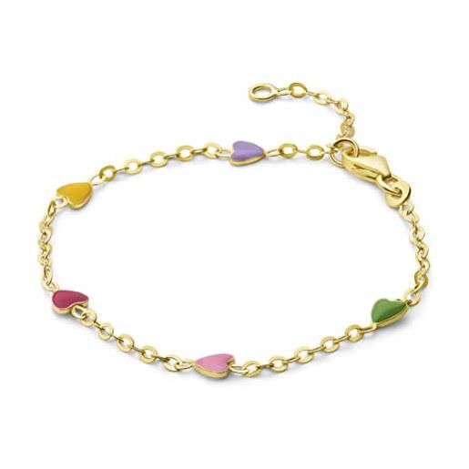 Bracciale bambino in oro 18 kt con perle di schiava smaltate