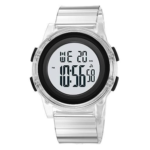 GBB Orologio digitale da donna, multifunzione, impermeabile, alla moda,  colorato, sportivo, per donne, ragazze, studenti e donne, Black, Moderno :  : Moda