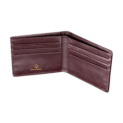 Cronus & Rhea® | luxury money clip exclusive leather (ladon) | titolare della carta - porta carte - portafoglio | vera pelle | con elegante scatola regalo | uomini - donne (marrone scuro)