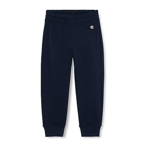 Champion legacy american classics g-ultralight powerblend fleece rib cuff pantaloni da tuta, blu marino, 11-12 anni bambina