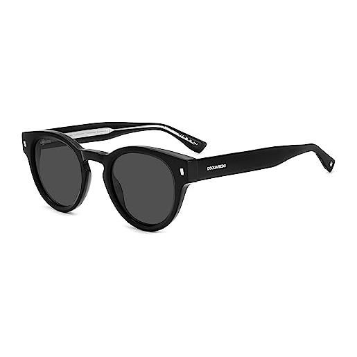 DSQUARED2 dsq d2 0077/s sunglasses, 807/ir black, 48 unisex