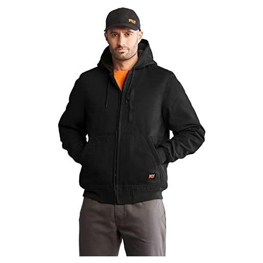 Timberland pro men's a1vb4 gritman canvas hooded jacket - large regular - jet black