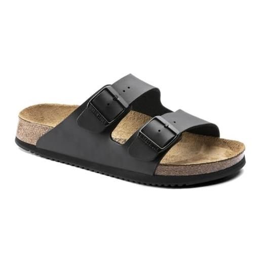 Birkenstock arizona sl birko-flor sandalo unisex per adulti, vestibilità normale, nero , 42 eu schmal